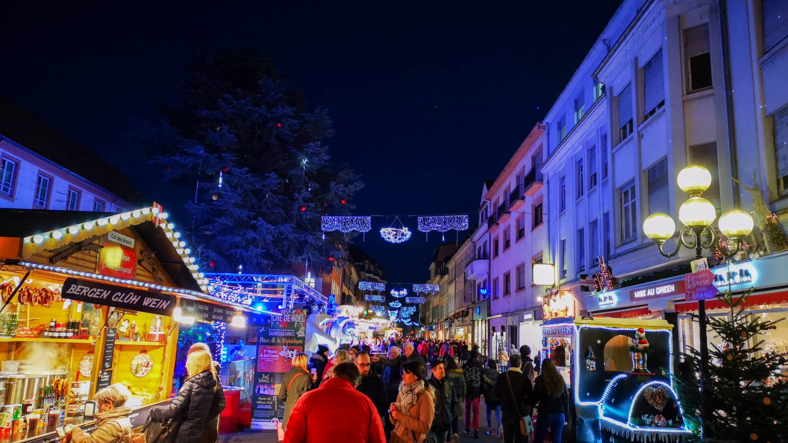 Marché de Noël de Sarreguemines sur la zone piétonne